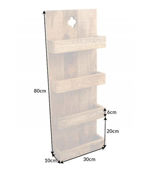 Etagère Hemingway 80cm en bois de manguier