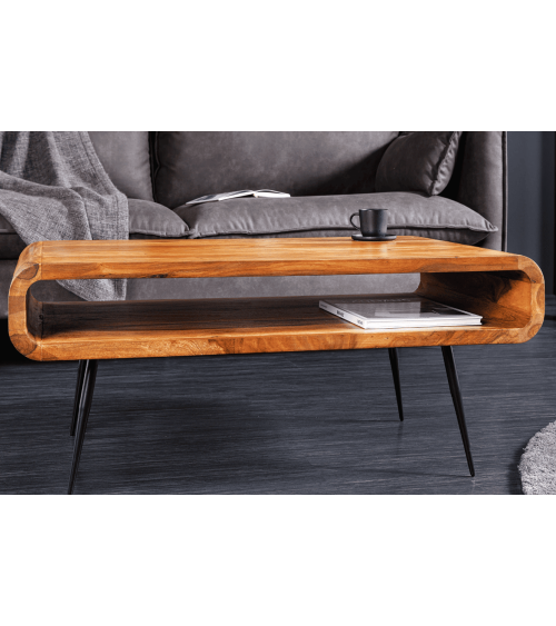 Table basse ALPHA 90 cm finition pierre