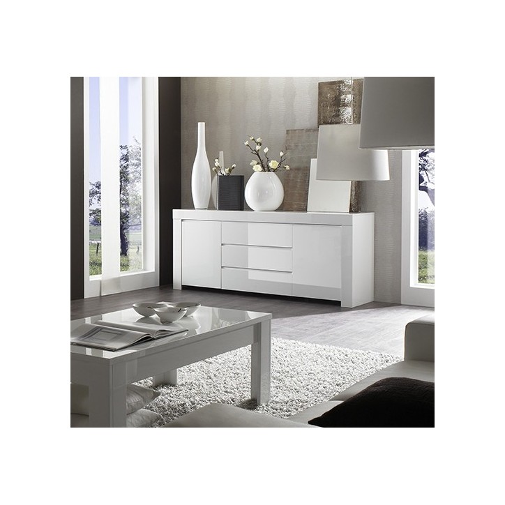 Buffet LAZARRO 2 portes 3 tiroirs 190x82 cm