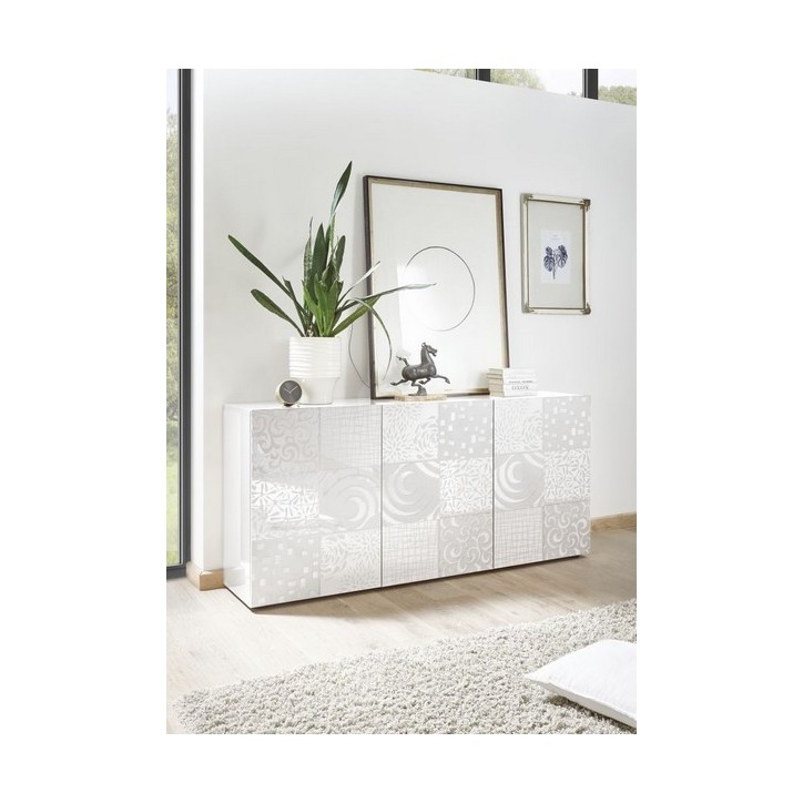 Buffet 3 portes MIREL Blanc 181 cm Buffet 3 portes MIREL Blanc 181 cm
