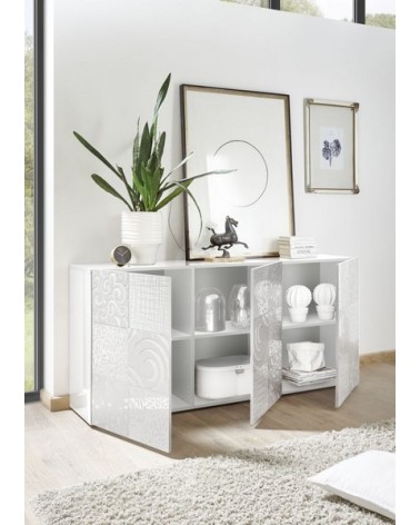 Buffet 3 portes MIREL Blanc 181 cm