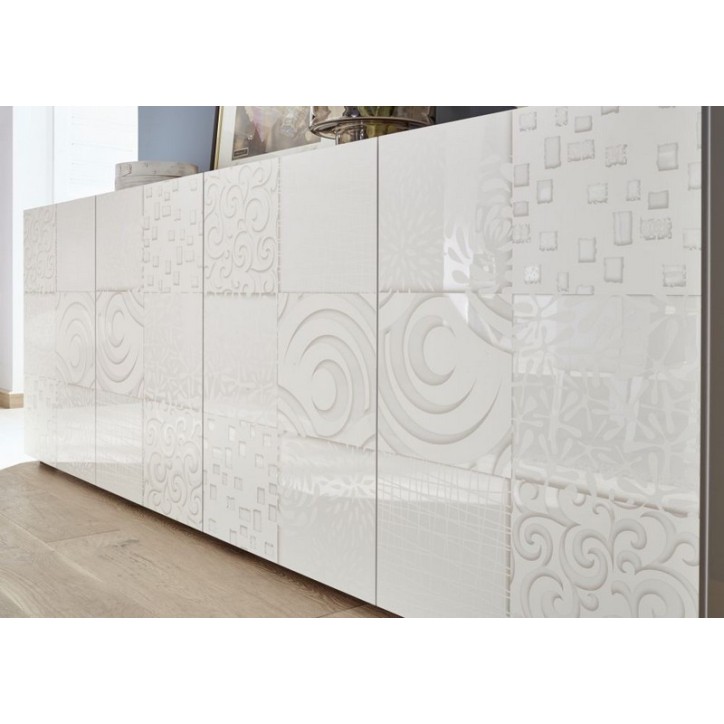 Buffet 3 portes MIREL Blanc 181 cm Buffet 3 portes MIREL Blanc 181 cm