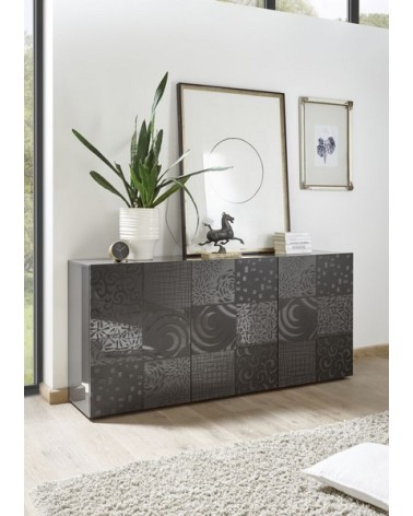 Buffet 3 portes MIREL anthracite 181 cm