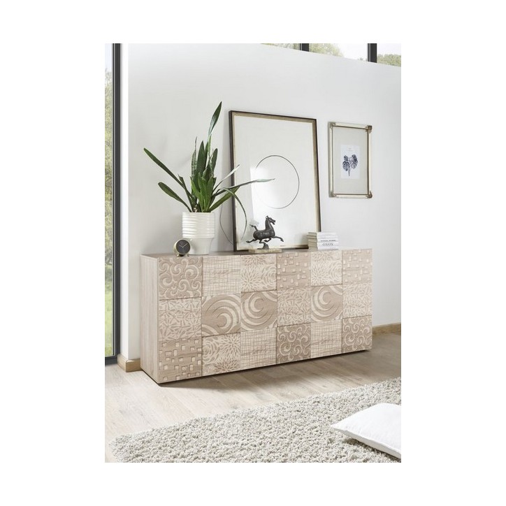 Buffet 3 portes MIREL chêne 181 cm