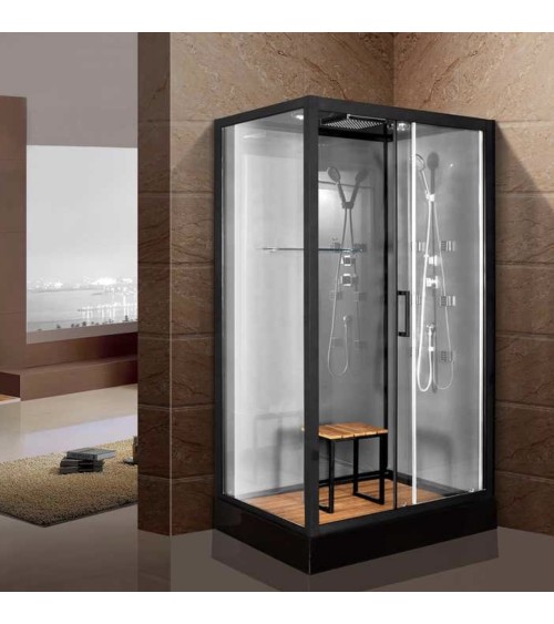 Cabine de douche 120x80*215cm - Helios avec tabouret