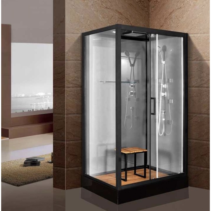 Cabine de douche 120x80*215cm - Helios avec tabouret
