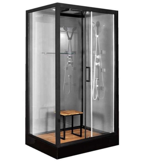 Cabine de douche 120x80*215cm - Helios avec tabouret