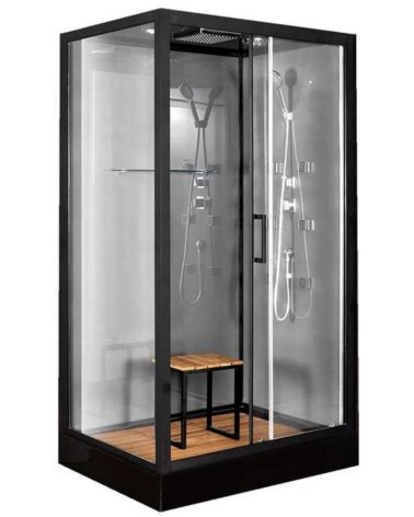 Cabine de douche 120x80*215cm - Helios avec tabouret