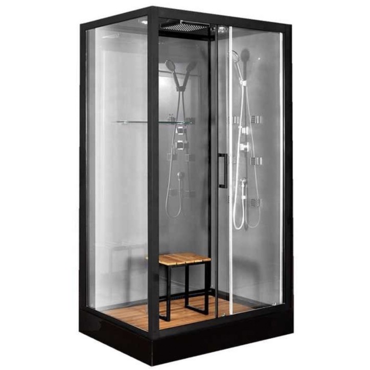 Cabine de douche 120x80*215cm - Helios avec tabouret