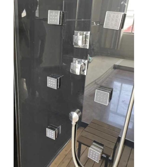 Cabine de douche 120x80*215cm - Helios avec tabouret