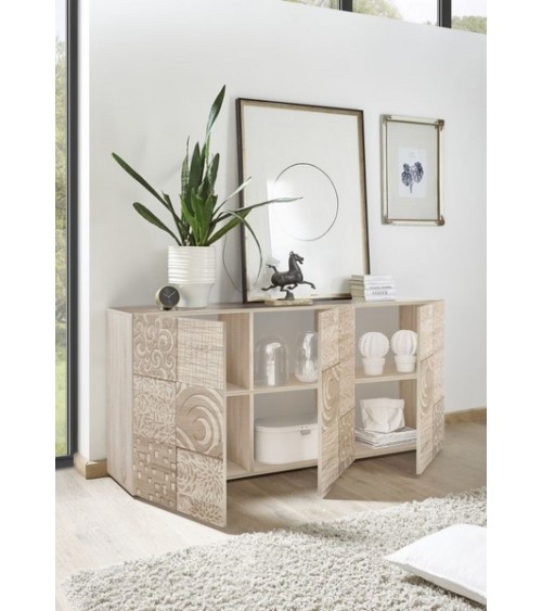 Buffet 3 portes MIREL chêne 181 cm