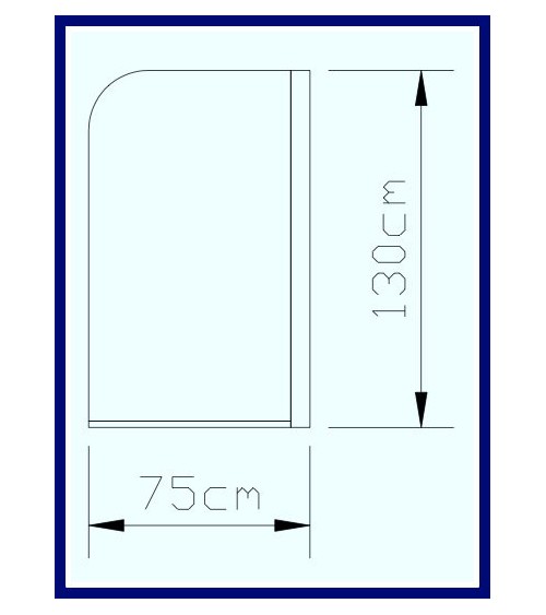 Pare baignoire ADOR 75x130 cm