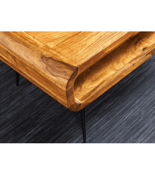 Table basse ALPHA 90 cm finition pierre