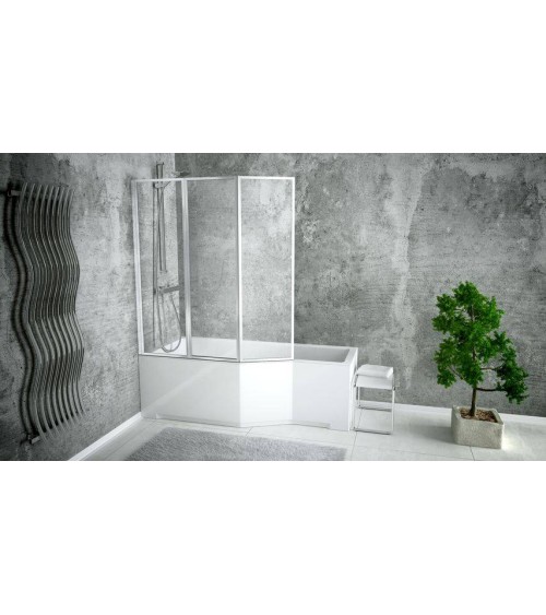 Pare baignoire CATRIX II - 3 volets 140x130cm