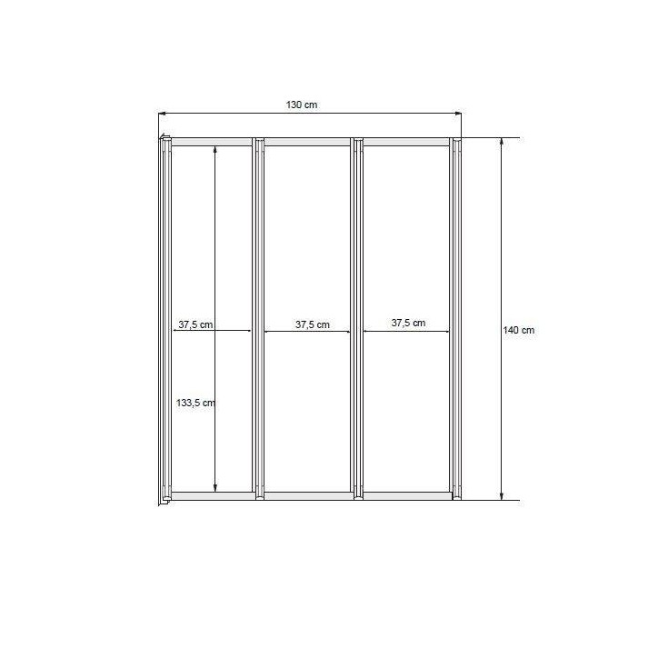 Pare baignoire CATRIX II - 3 volets 140x130cm