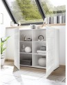 Buffet haut MIREL 2 portes en Blanc 121 cm
