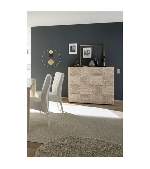 Buffet haut MIREL 2 portes en chêne 121 cm