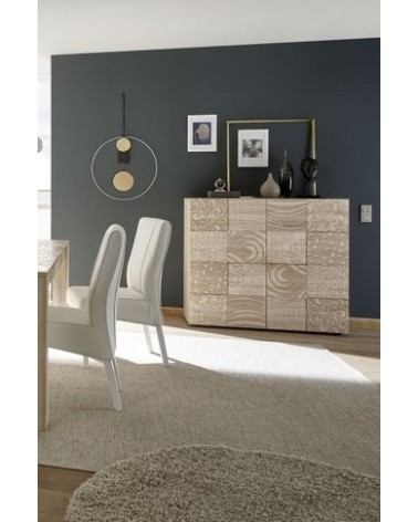 Buffet haut MIREL 2 portes en chêne 121 cm