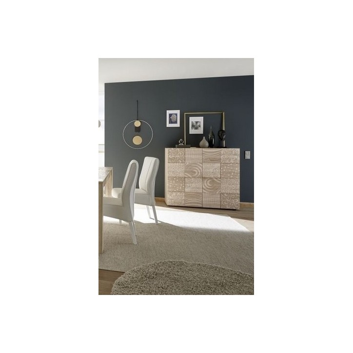 Buffet haut MIREL 2 portes en chêne 121 cm