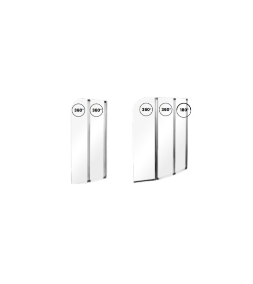 Pare-baignoire Ambition 3 123,5 x 139 cm