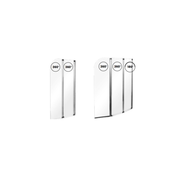 Pare-baignoire Ambition 3 123,5 x 139 cm