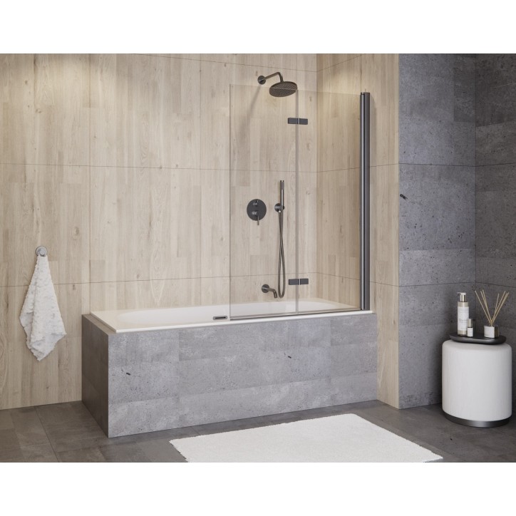 Pare-baignoire Lumix Gun Metal 100x145cm