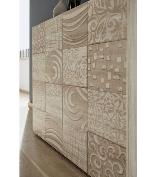 Buffet haut MIREL 2 portes en chêne 121 cm