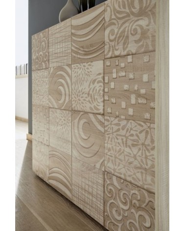 Buffet haut MIREL 2 portes en chêne 121 cm