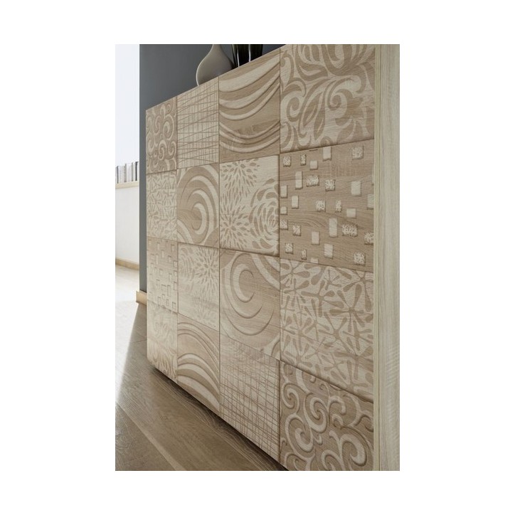 Buffet haut MIREL 2 portes en chêne 121 cm