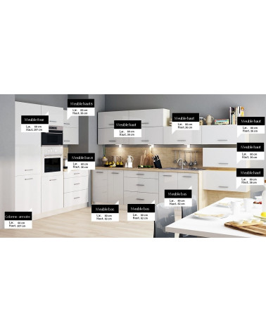 Conjunto muebles de cocina KYLLIAN 500 cm a medida