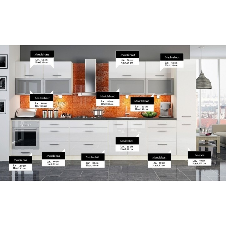 Set da cucina su misura AMALIA 380 cm