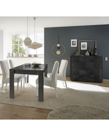 Buffet haut MIREL 2 portes en anthracite 121 cm