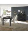 Buffet haut MIREL 2 portes en anthracite 121 cm