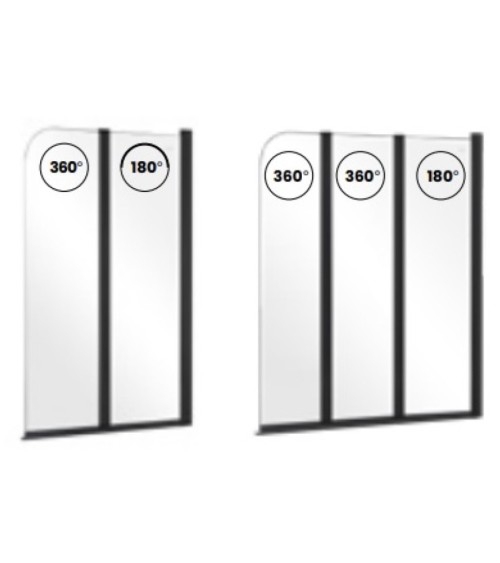 Pare-baignoire Prime Black 3 120x140cm