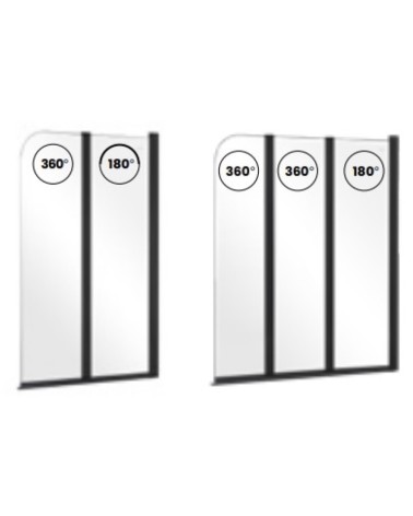 Pare-baignoire Prime Black 3 120x140cm