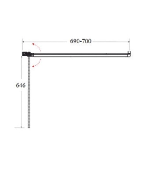 Pare-baignoire Prime Black 1 70x140cm