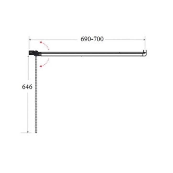 Pare-baignoire Prime Black 1 70x140cm