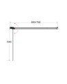 Pare-baignoire Prime Black 1 70x140cm