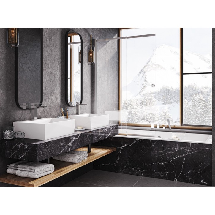 Pare-baignoire Easy Slide Chrome 100x150cm