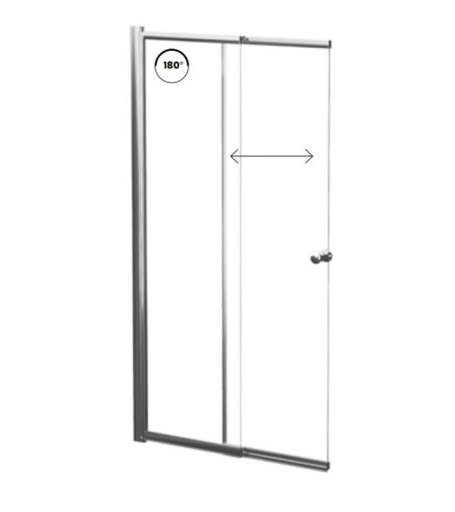 Pare-baignoire Easy Slide Chrome 100x150cm