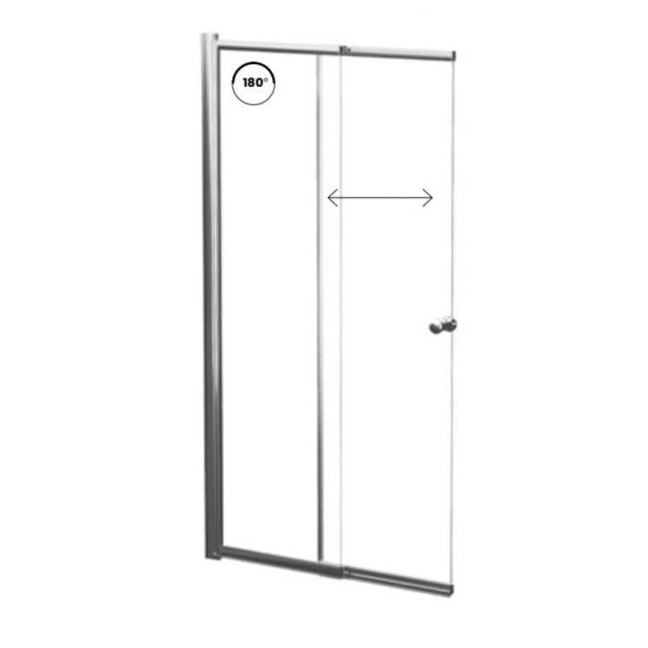 Pare-baignoire Easy Slide Chrome 100x150cm