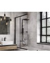 Pare-baignoire Easy slide black 100x150cm