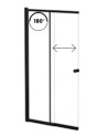 Pare-baignoire Easy slide black 100x150cm