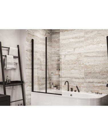 Pare-baignoire Prime black 2 90x140cm