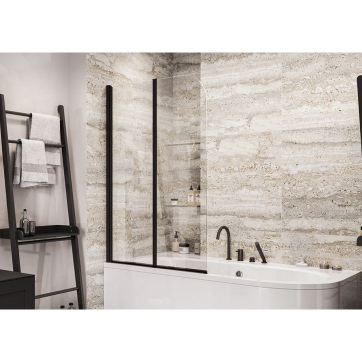 Pare-baignoire Prime black 2 90x140cm