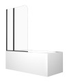 Pare-baignoire Prime black 2 90x140cm