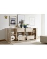 Buffet MIREL chêne 2 portes 4 tiroirs 241 cm