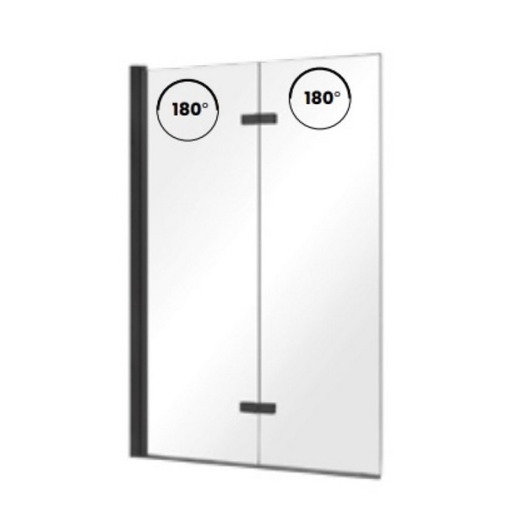 Pare-baignoire Lumix Black 100x145cm