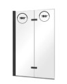 Pare-baignoire Lumix Black 100x145cm