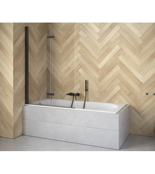 Pare-baignoire Lumix Black 100x145cm